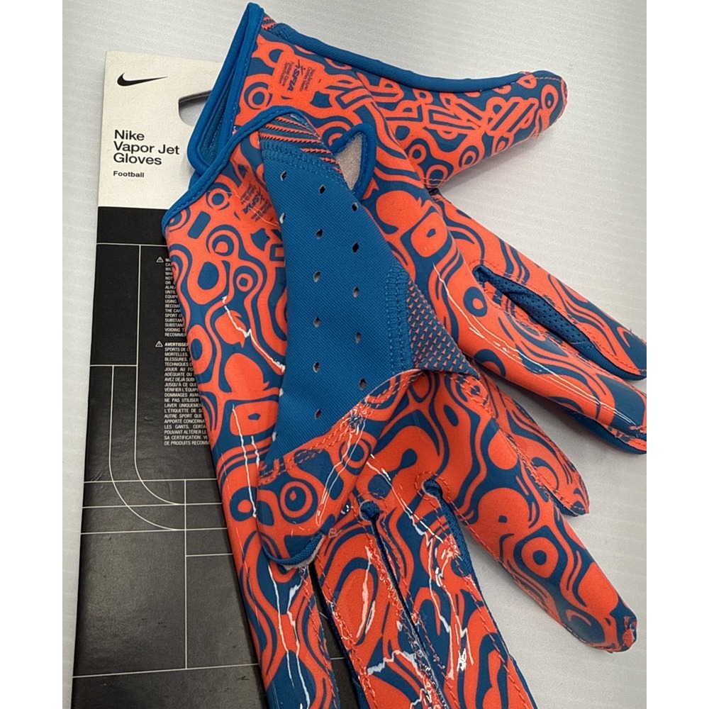 Nike Vapor Jet 8.0 Football Gloves Blue/Pink/green Youth‎ Size Small New, NWT